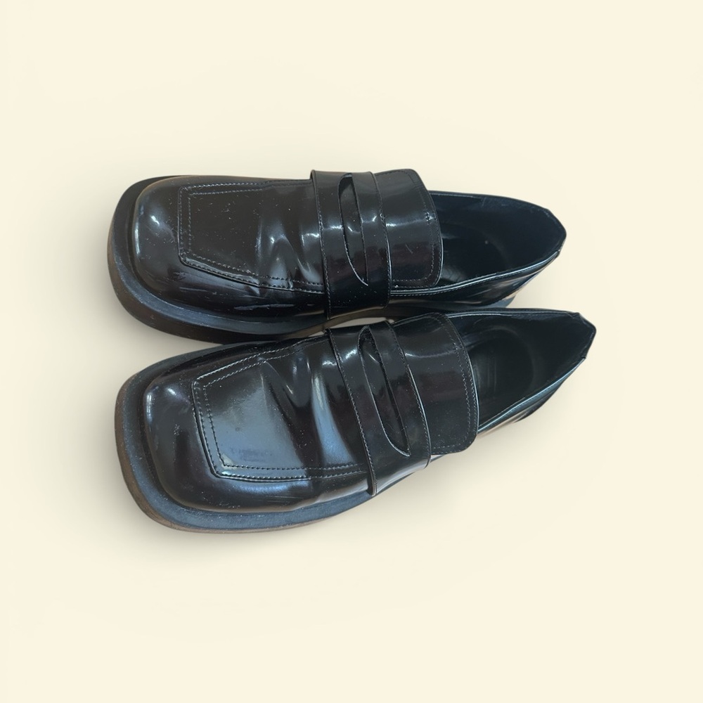 Zara chunky black loafers size 40/9